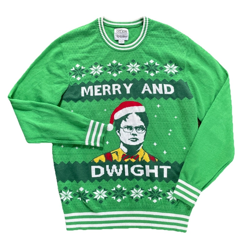 The Office Sweater Mens X-Large Tipsy Elves Merry And Dwight Ugly Christmas EUC✨